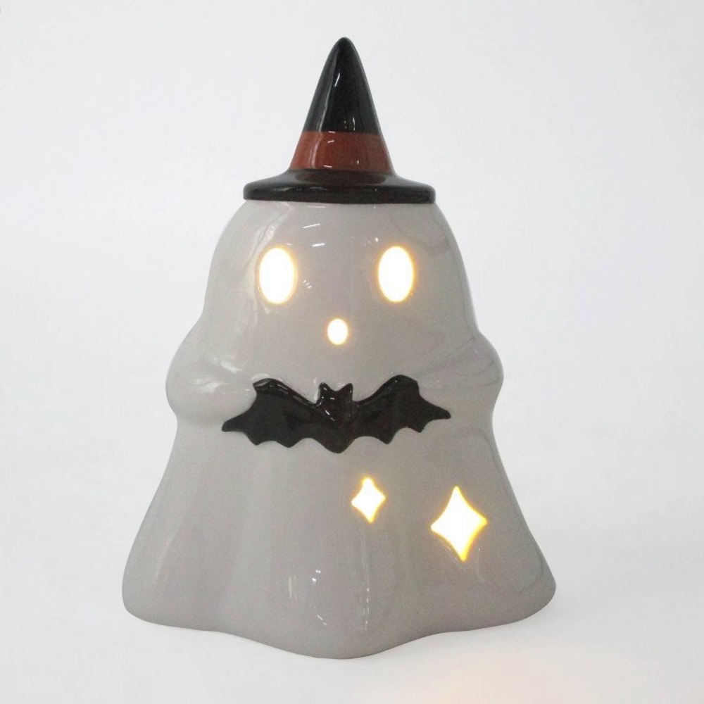 Target Bullseye’s Playground Halloween Light Up Ceramic Figural Witch Hat Ghost